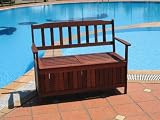 Eco Freindly Outdoor Patio Storage Wood Garden Bench