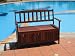 Eco Freindly Outdoor Patio Storage Wood Garden Bench