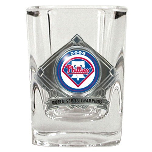Buy Philadelphia Phillies 2008 World Series Champions Shot Glass by Football Fanatics