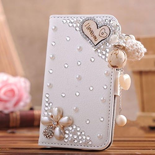 [ Huawei ascend Y550 ] case 3D bling leather pocket Luxury crystal diamond wallet Pouch ID Credit card slot stand For [ Huawei ascend Y550 ] phone(I Love you)
