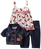 Young Hearts Baby-Girls Infant Cherry Jacket Set