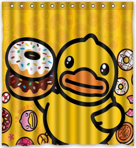 fond Donut Special Design Waterproof Bathroom Fabric Shower Curtain 66" x 72"