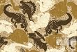 By The Yard Brown Dinosaurs Quilt Cotton Flannel Fabric