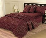 New King Size 6 Piece Burgandy