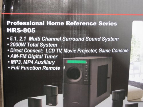 Vanderbach Audio 5 Speaker 5.1 2.1 Multi Channel Surround Sound System 2000w w/ remote AM/FM turner MP3/MP4 Game, Projection/ LCD direct connect Bass Woofer On Sale