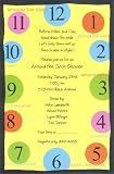 Retro Around The Clock Bridal Shower Invitations