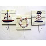 Nautical Towel Hooks Lighthouse