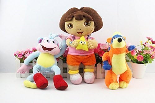 RDR 3pcs/set Dora the Explorer Plush Boots Plush Monkey Plush Swiper Fox Dora