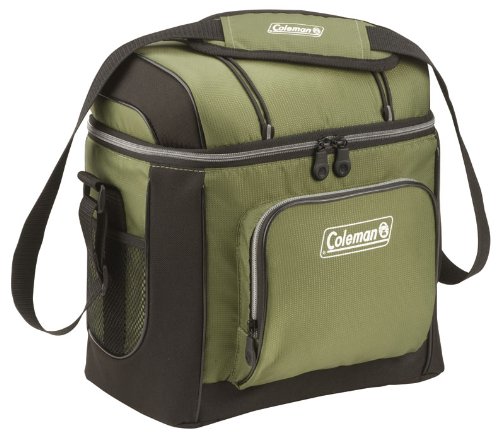 Coleman 16-Can Soft Cooler With Hard Liner, Green