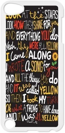 Ipod Touch 5 Case Coldplay Yellow ,Song Lyric Typography Poster, Ipod Touch 5 Case Coldplay, [White]