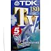 TDK TV180X5 3 Hour VHS Cassette 5 Pack
