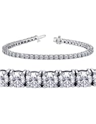4.00 CT TW 4 Prong Round Diamond Tennis Bracelet in 14k White Gold (F-G-color/VS2-SI1-clarity)