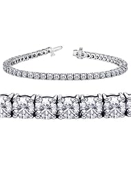 4.00 CT TW 4 Prong Round Diamond Tennis Bracelet in 14k White Gold (G-color/SI1-clarity)