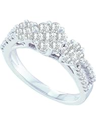 1.00CTW DIAMOND 3 FLOWER RING