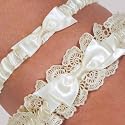 Eleanor Lace Wedding Garter in Ivory