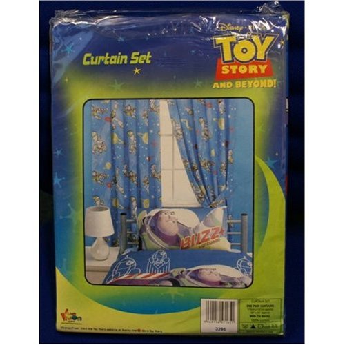 Childrens Toyshop  Toys : Buzz Lightyear ROCKET pair of curtains 66 x 72" incl tie backs