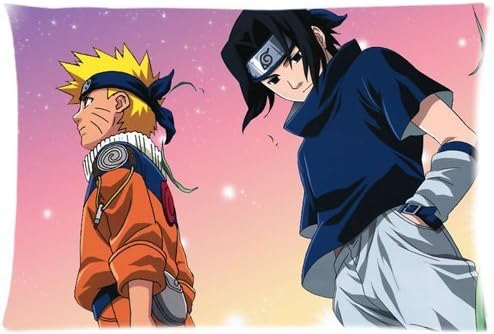 Naruto Sasuke Custom Zippered Pillowcase Pillow Cases Cover 20 X 30 Inch (twin side)