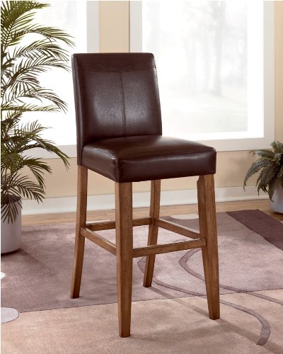Set of 2 Two-Tone Tall Upholstered 30 inch Bar Stool by Ashley Furniture