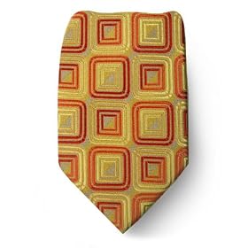 Mens BCBG Designer Silk Tie - Gold Pink
