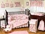 JoJo Designs 9-Piece Baby Crib Bedding Set - Pink and Khaki Camo Military Camouflage Army