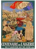Centenaire En Algerie by L Cauvy. CANVAS ROLLED. 15.81 inches width by 23.40 inches height. Highest Quality Art Poster Print
