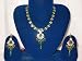 Captivating Victorian Necklace Emerald Green Teardrop Beads Jewelry Set