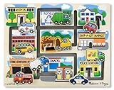 Melissa & Doug Deluxe Wooden Vehicles Maze Puzzle