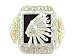 Black Hills Gold Sterling-Silver Indian Head (PAHA SAPA) Black Onyx Men's Ring