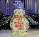 30 Crystallized Lighted Penguin Christmas Yard Art #ES69-902