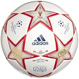 Adidas Finale Madrid Top Soccer Ball, White/Light Gold Metallic, 5