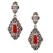 Sterling Silver Drop-earrings Onyx Gemstone 1.5 Inches