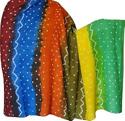 Tie & Dye Woolen Shawls Wraps Dress 80 X 35 Inches