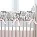 Carousel Designs Pink and Gray Woodland Crib Rail Cover