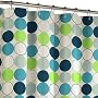 Maytex Nu Cirque Fabric Shower Curtain, Blue