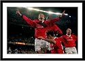 Framed Manchester United 1999 Champions League Final Celebrations Picture Memorabilia