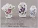 Search : Reutter Porcelain Miniature 3 Piece Rose Vase Set
