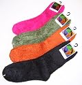 Soft and Warm Microfiber Fuzzy Socks Olive Green, Fuschia Pink or Black by Foot Traffic