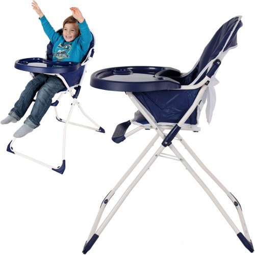Imagen 2 de TecTake Trona para niños con bandeja y bebés azul