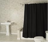 Black Premium Fabri Shower Curtain Liner