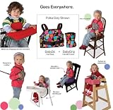Jackaboo Any Chair BabySit Safety Harness Combo Pack - Brown Fabric with Pastel Party Dots