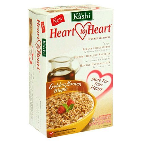 Kashi Heart to Heart Instant Oatmeal, Golden Brown Maple, 12.1-Ounces (Pack of 6)