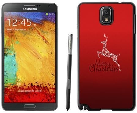 NEW Custom Designed For Iphone 4/4S Case Cover Phone With Merry Christmas Red Background Rudolf Reindeer_Black Phone