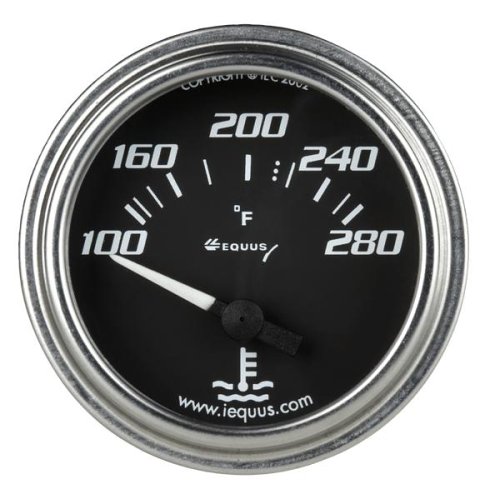 Equus 7262 Water Temperature Gauge - Black