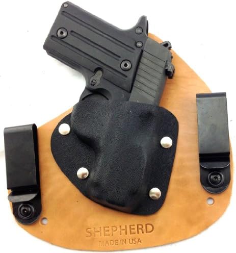 Conceal Micro- Right Handed, Horse Hide, Sig P938 w/Sig Laser - Shepherd Leather IWB Holster
