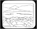 Mouse Pad with "black and white", mountains, town, Europe, city, houses, lake, Norway