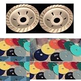 Buy 3 Pcs 4 Diamond Turbo Grind Cup Wheel+4 Polishing Pad Concrete by No Brand