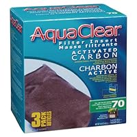 Aquaclear Activated Carbon Insert, 70-Gallon Aquariums, 3-Pack