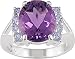 Sterling Silver Amethyst and Tanzanite Ring