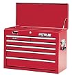 Waterloo TR61206 26-Inch Wide by 12-Inch Deep by 19-3/4-Inch High Red Professional Use 6 Drawer Chest with Full Extension Ball Bearing Drawer Slides