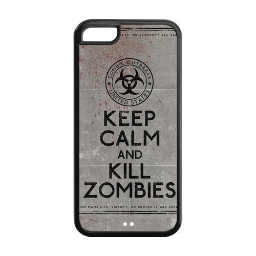 Diystore Keep Calm and Kill Zombies Funny Walking Dead IPHONE 5C Best Rubber Cover Case
